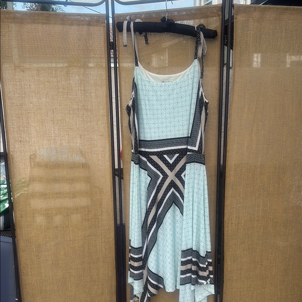 Elegant Mint Green Patterned Dress